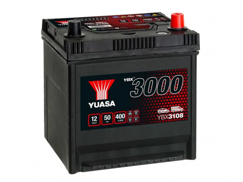 YUASA YBX3108 50Ah 400 CCA Car Battery YUASA YBX3108 50Ah 400 CCA Car Battery