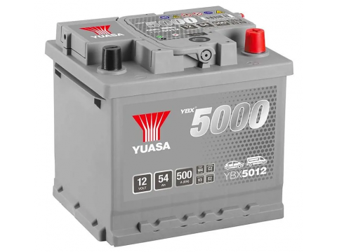 YUASA YBX5012 52Ah 480 CCA Car Battery YUASA YBX5012 52Ah 480 CCA Car Battery