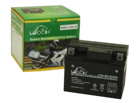 Leoch YTX4L-BS 12v 3Ah Motorcycle Battery Leoch Mototcycle