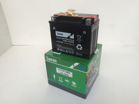 Lucas YTX12BS 10Ah  Motor Cycle Battery Lucas Motorcycle 