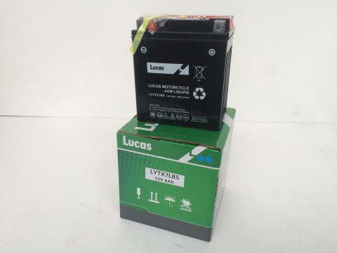 Lucas YTX7LBS 6Ah  Motor Cycle Battery Lucas Motorcycle 