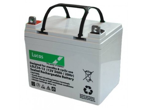 Lucas LSLC34-12 Mobility Battery (34-12) Lucas Golf Trolley Lucas LSLC34-12 Mobility Battery (34-12) Lucas Golf Trolley