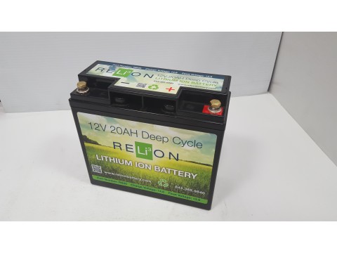 Relion Lithium RB20DP 12v 20Ah Lithium Battery Relion Lithium RB20DP 12v 20Ah Lithium Battery