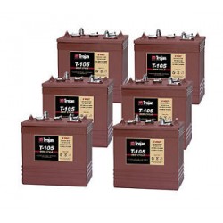 6 x T105 6v 225Ah Golf Buggy Batteries (T-105) t105 Trojan Leisure
