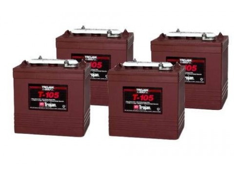 Trojan T105 X 4 6v 225Ah Deep Cycle Batteries T105LPT