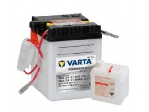 Varta 6N4A-2A-4 Funstart Freshpack Motorcycle Battery (004 014 001) (6N4A2A4) 12V 4Ah Varta Funstart 6 Volt