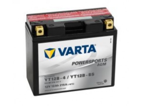 Varta YT12B-BS Funstart AGM Motorcycle Battery (512 901 019) (YT12BBS) (YT12B-4) 12V 12Ah Varta Funstart AGM