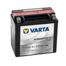 Varta YTX14-BS Funstart AGM Motorcycle Battery (512 014 010) (YTX14BS) 12V 12Ah Varta Funstart AGM