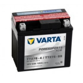 Varta TTZ7S-BS Funstart AGM Motorcycle Battery (507 902 011) (YTZ7SBS) 12V 5Ah Varta Funstart AGM