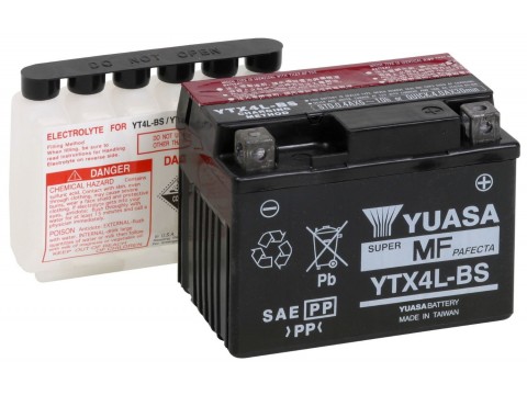 Yuasa YTX4L-BS 12v 3.2Ah AGM Motorcycle Battery ( YT4LB-S) Yuasa YTX4L-BS 12v 3.2Ah AGM Motorcycle Battery ( YT4LB-S)