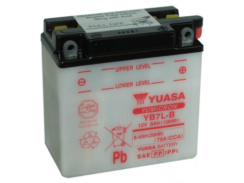 Yuasa YB7LB 12v 8.4Ah Motorcycle Battery Yuasa YB7LB 12v 8.4Ah Motorcycle Battery