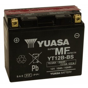 Yuasa YT12B-BS 12V 10.5Ah AGM Motorcycle Battery 