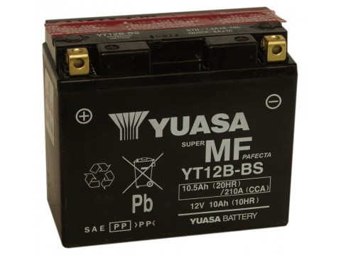 Yuasa YT12B-BS 12V 10.5Ah AGM Motorcycle Battery 