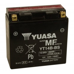 Yuasa YT14B-BS 12v 12.6Ah AGM Motorcycle Battery 