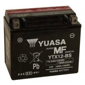 Yuasa YTX12-BS 12V 10Ah Motorcycle AGM Battery 