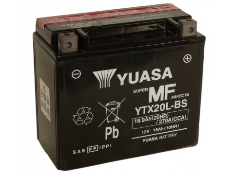 Yuasa YTX20L-BS 12v 18.9AQh AGM Motorcycle Battery Yuasa YTX20L-BS 12v 18.9AQh AGM Motorcycle Battery