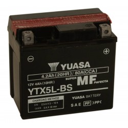 Yuasa YTX5L-BS 12V 4.2Ah AGM Motorcycle Battery 