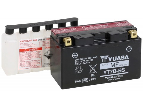 Yuasa YT7B-BS 12v 6.8Ah AGM Motorcycle Battery 